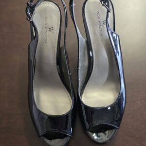 Worthington Black Women's Peep Toe Heels